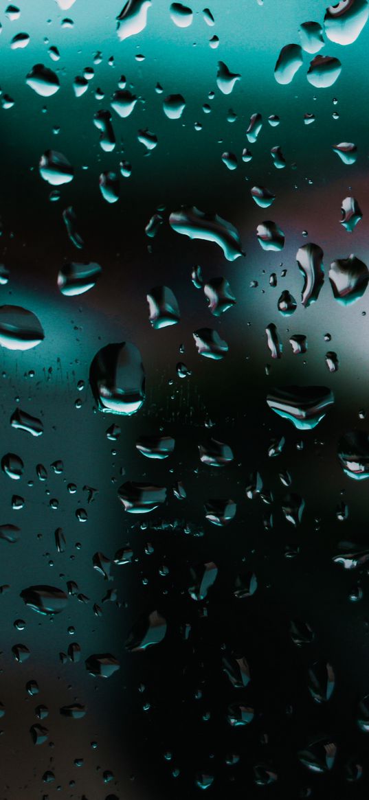 drops, glass, close-up, surface, dark