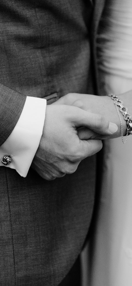 hands, couple, bw, love, newlyweds