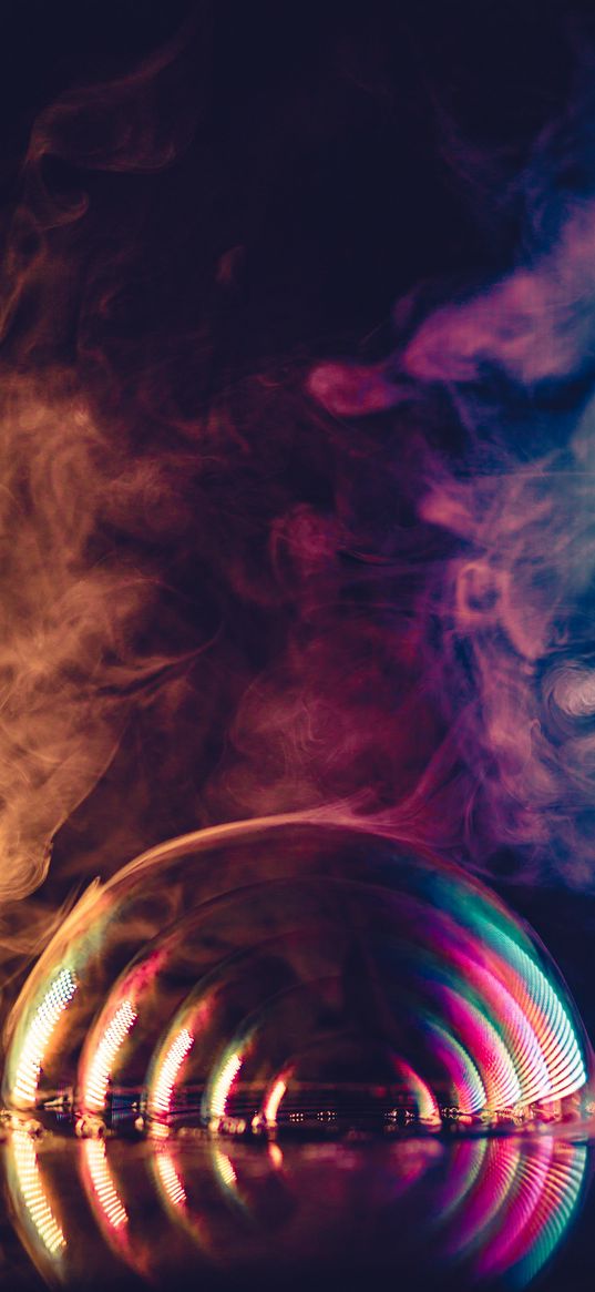 bubble, smoke, colorful, close-up