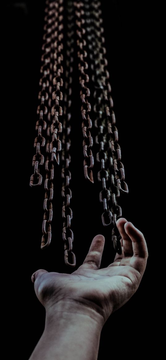 hand, chains, freedom