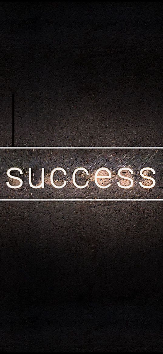 inscription, light, neon, success