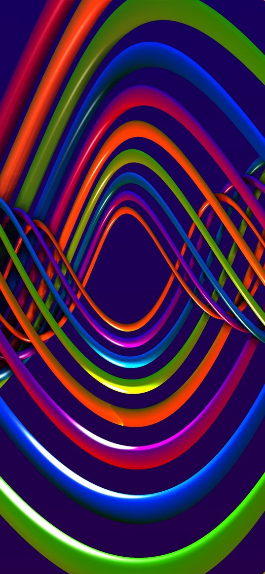 spiral, plexus, multicolored