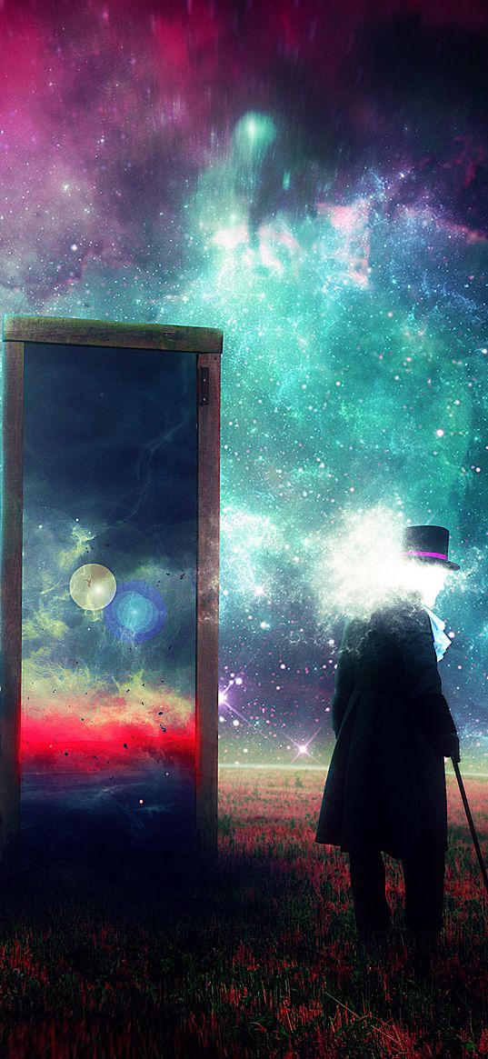 man, mirror, space, art, surrealism