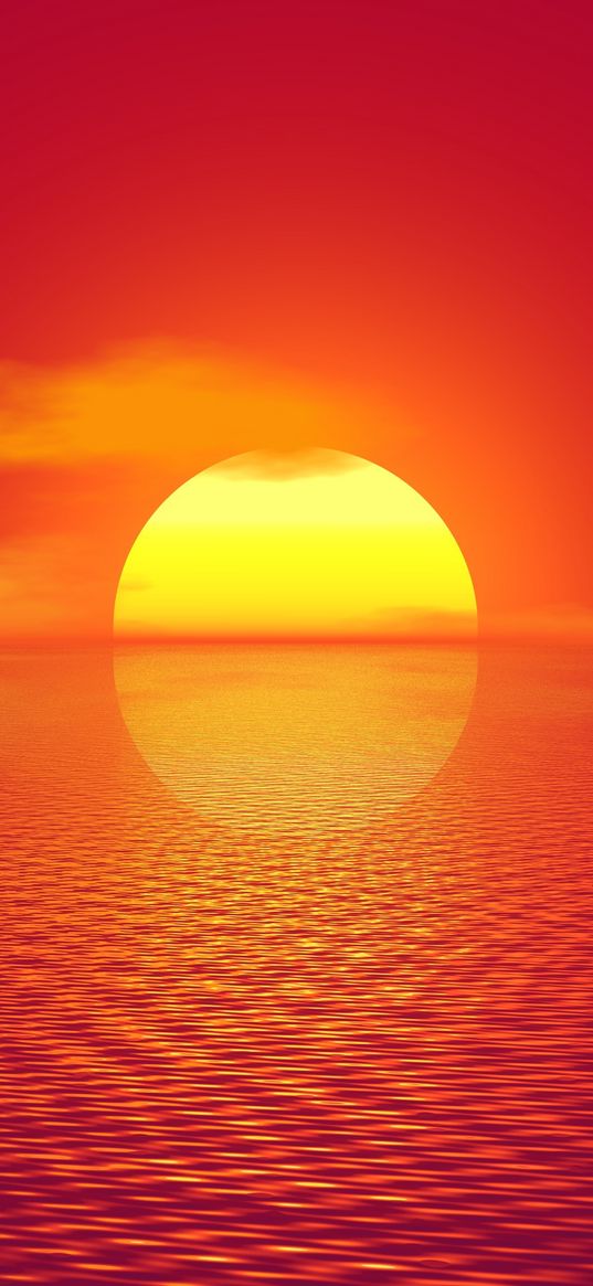 sunset, horizon, sun, photoshop, bright