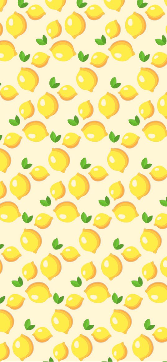 lemons, art, vector, citrus, bright, yellow