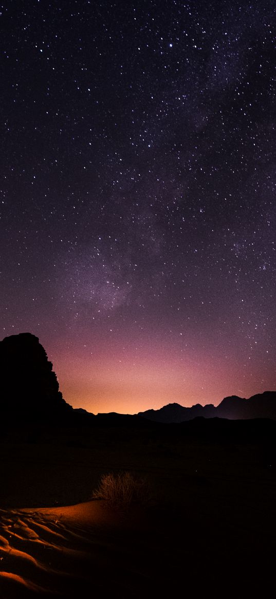 starry sky, desert, night, wadi rum, jordan