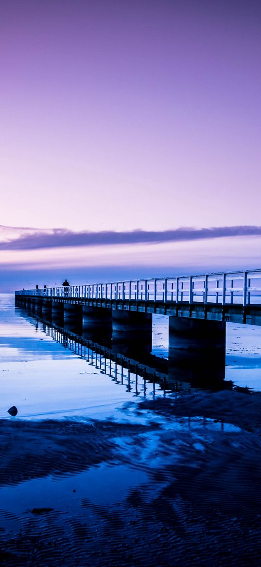 pier, ocean, sunset, malmo, sweden