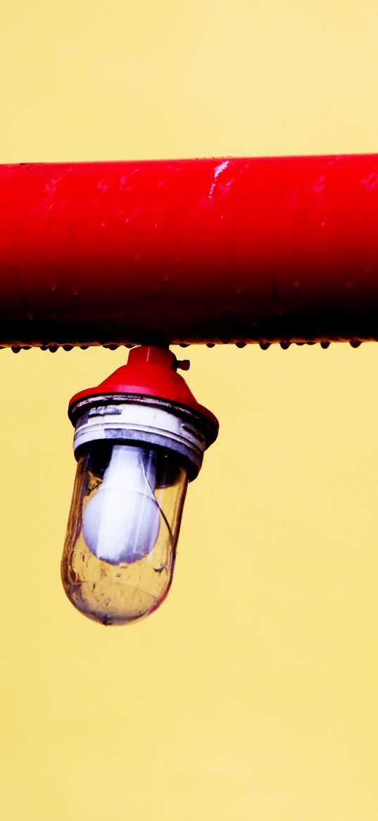 lamp, pipe, drops, bright, painted