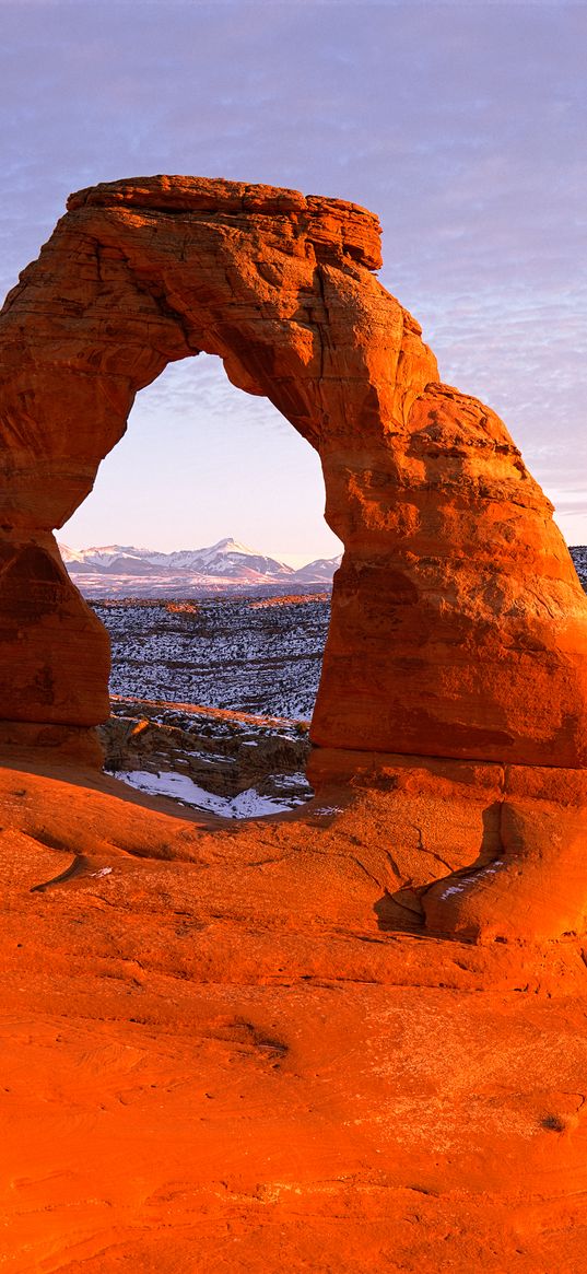 delicate arch, arches, national park, stones, mountains, utah, united states