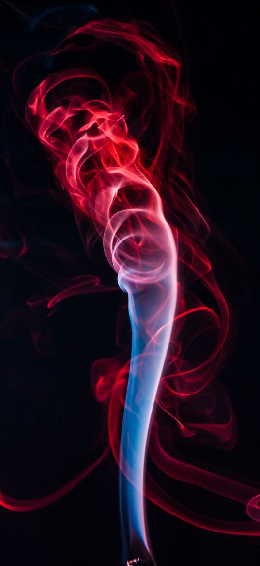 colored smoke, shroud, bunches, red, black