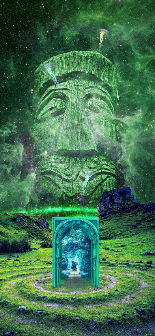 portal, totem, imagination, fantasy, photoshop