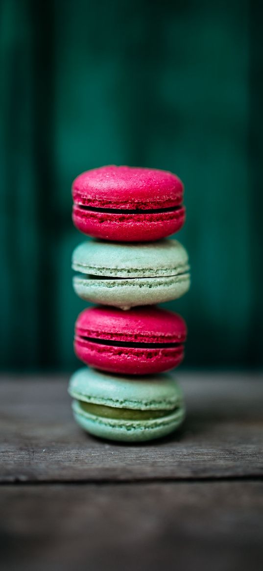 macaroons, almond biscuits, colorful, sweet