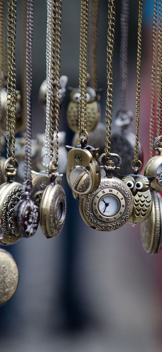 pocket watches, chains, antiques, brass