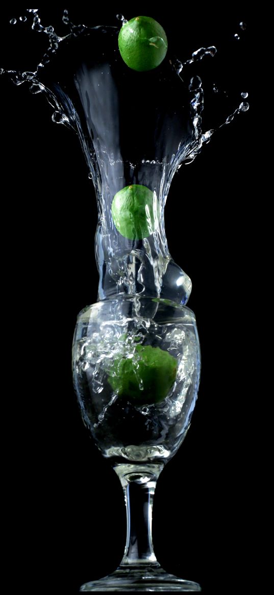 glass, limes, splashes, splash