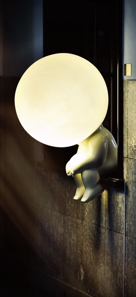 lamp, lantern, creative, sadness, sit