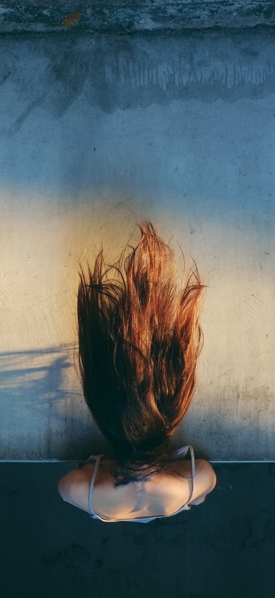 hair, loneliness, alone, mood, girl