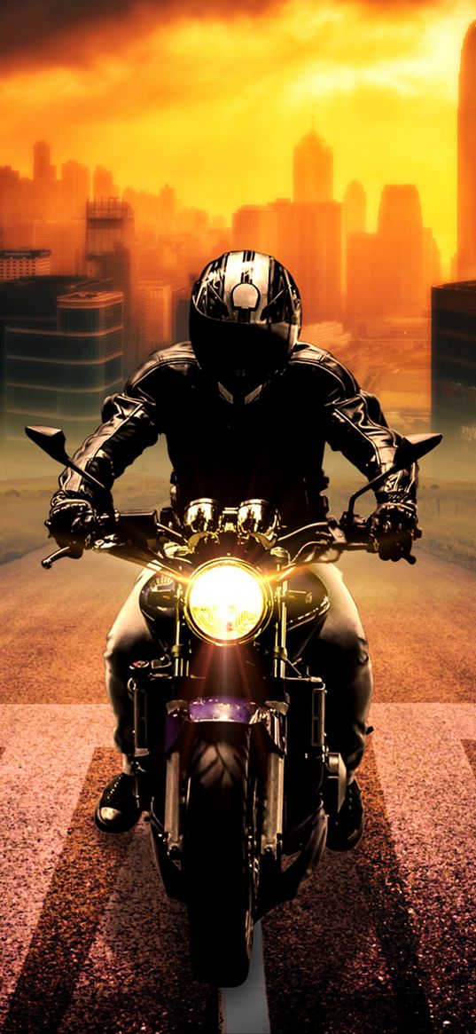 biker, bike, motorcycle, motorcyclist, photoshop