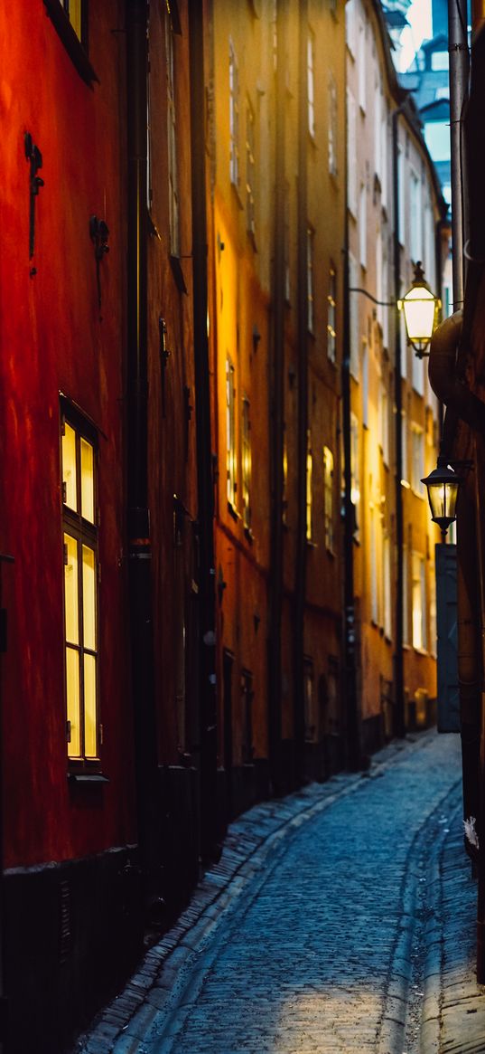 street, alley, buildings, architecture, stockholm