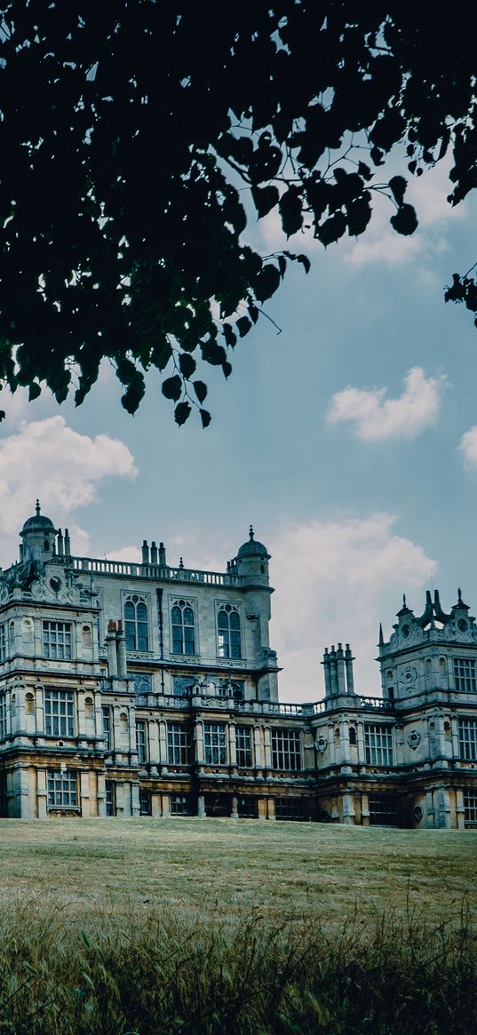 castle, palace, manor, nottingham, park, house, grass, tree