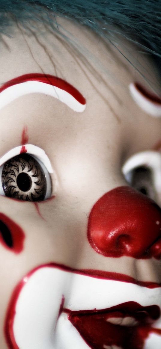 clown, doll, toy, make-up