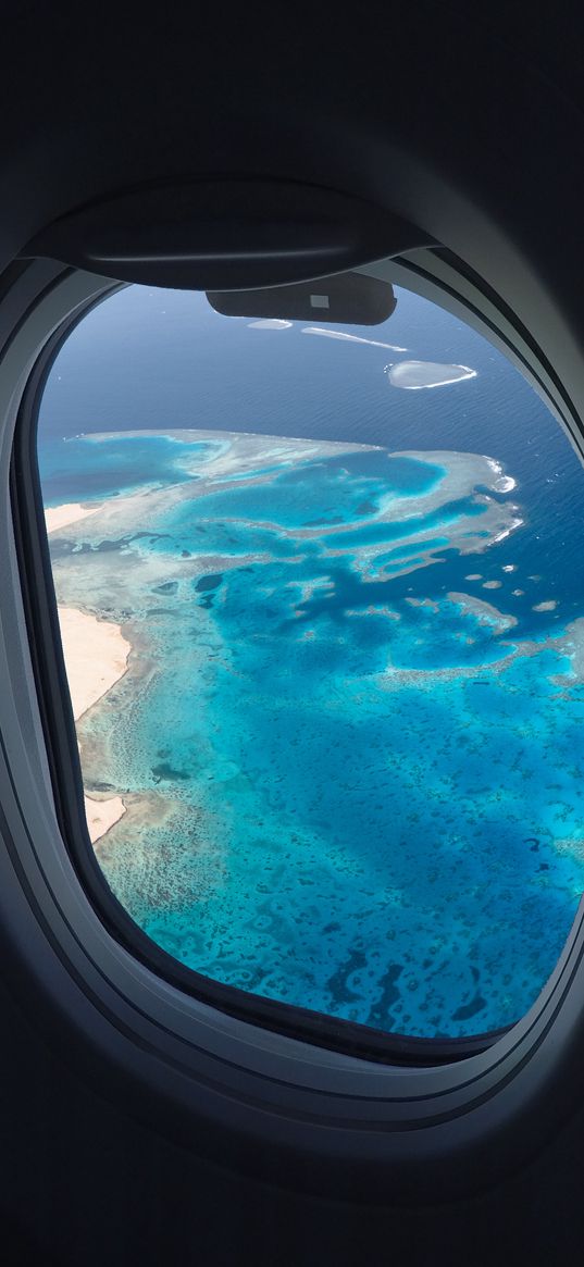 airplane window, porthole, height