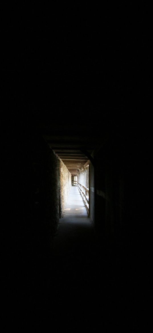 corridor, passage, dark, gloomy