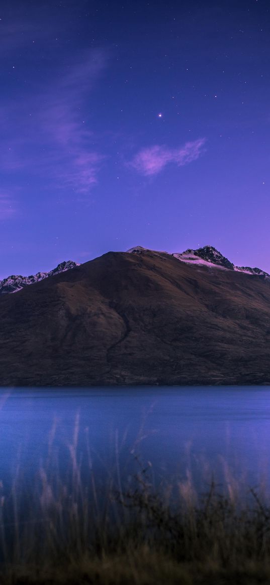 mountain, lake, lake wakatipu, new zealand