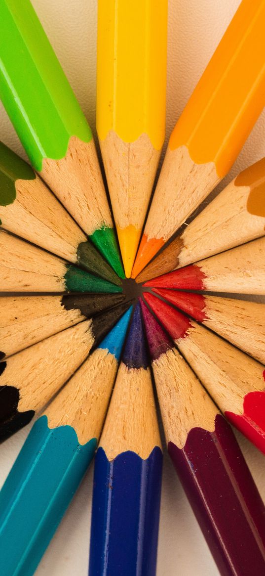 colored pencils, colorful, sharpened, set