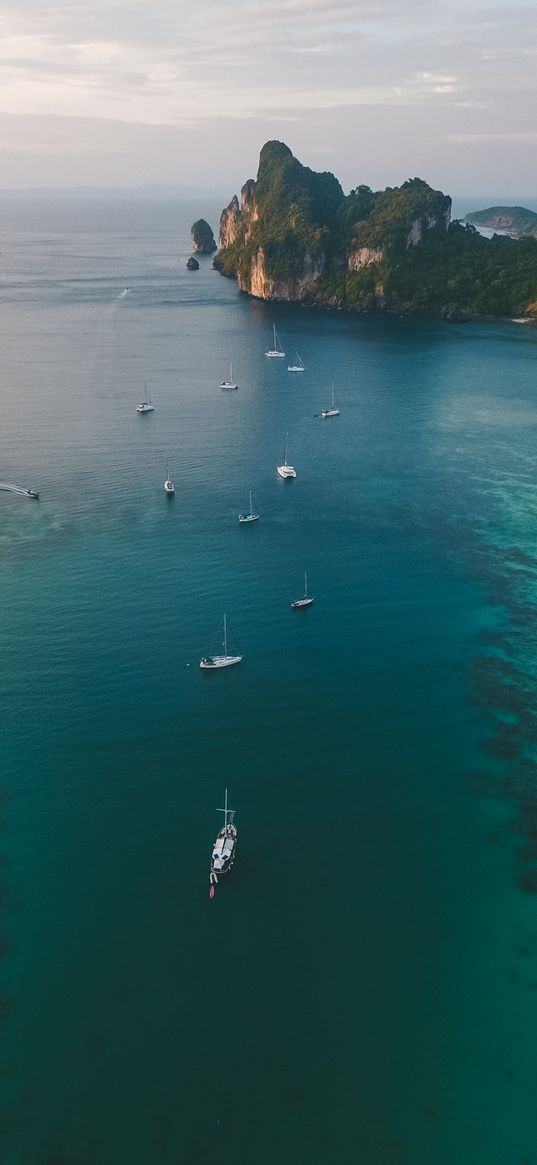 boats, ocean, reefs, rocks, tropics