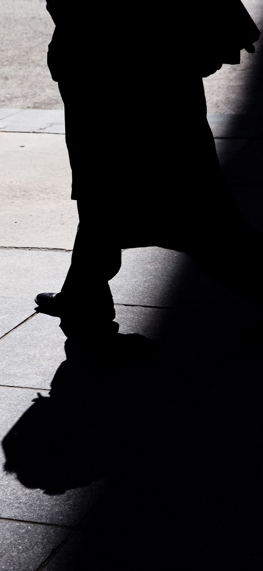 silhouette, shadow, bw, step, tile