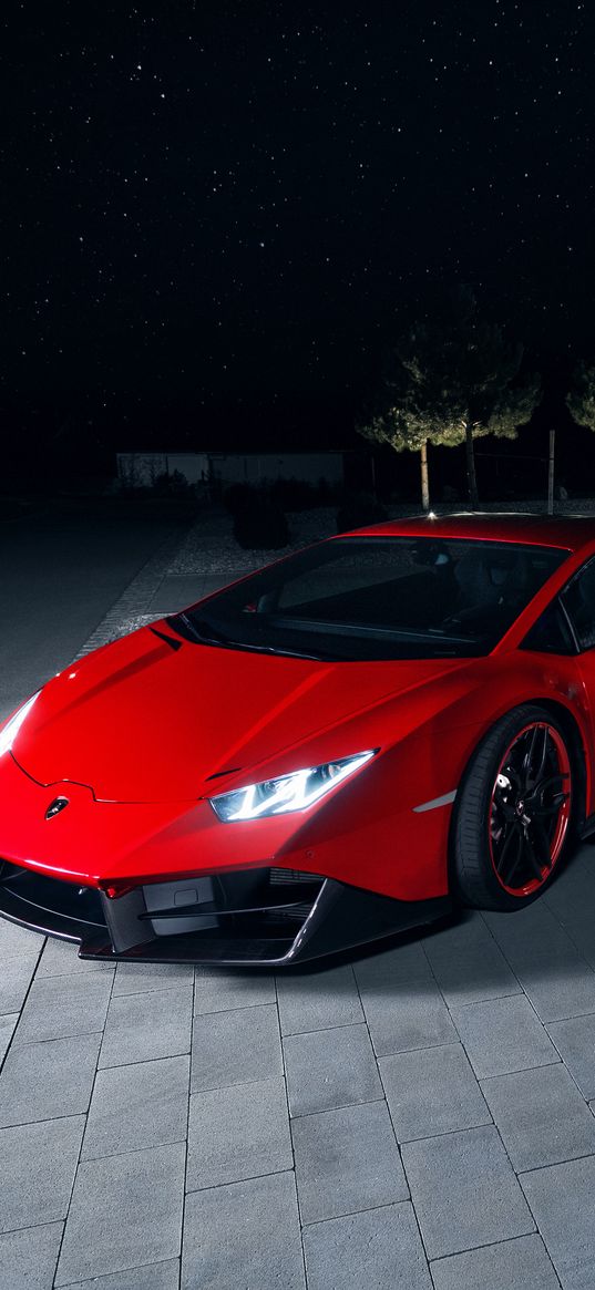 lamborghini, sports car, supercar, red