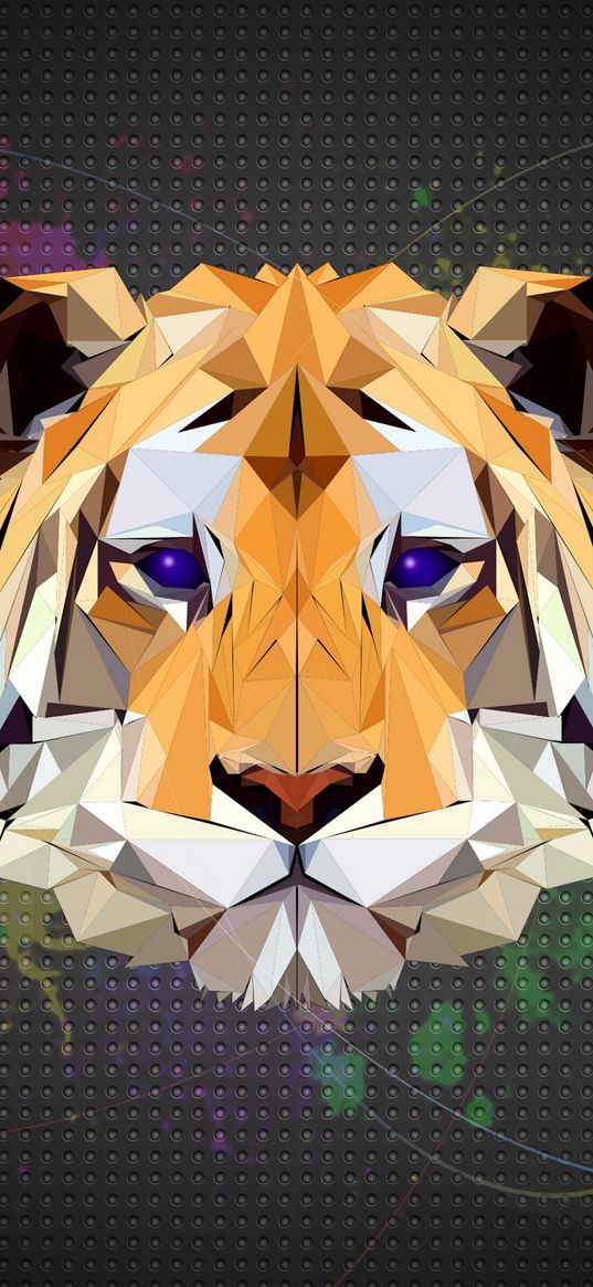 polygon, tiger, art, graphics