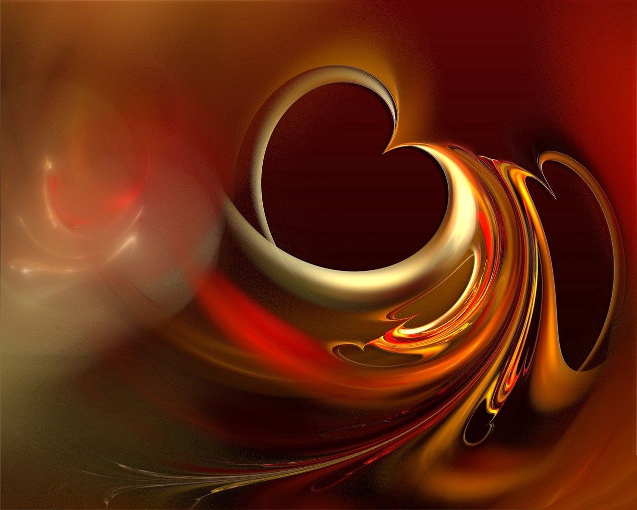 heart, brown, orange, love, light