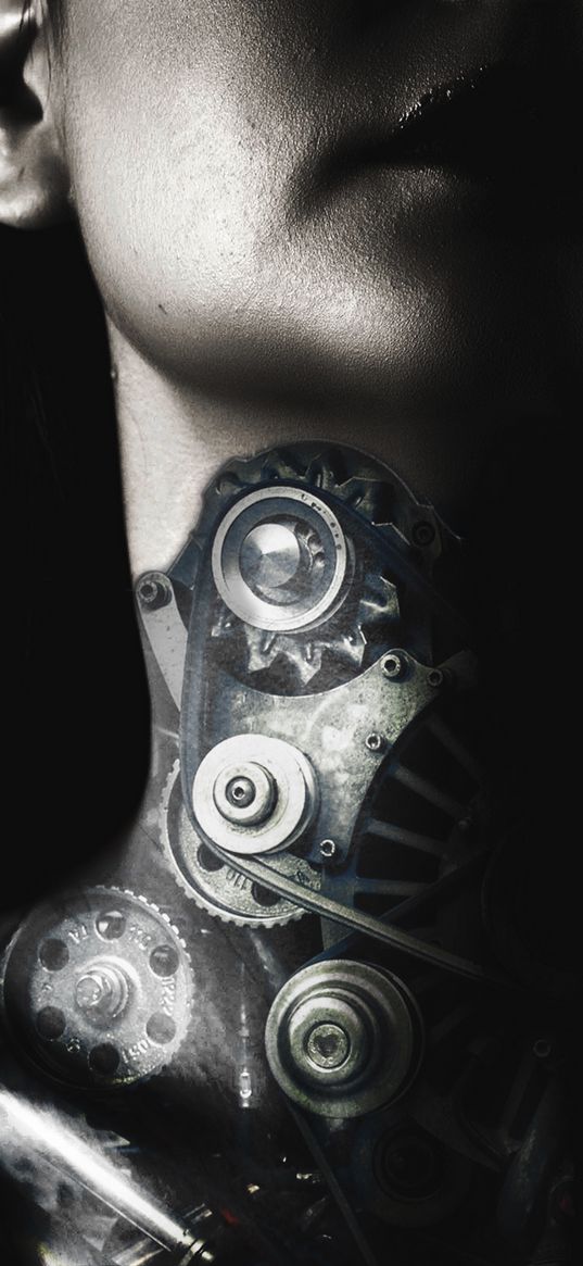 mechanism, tattoo, neck