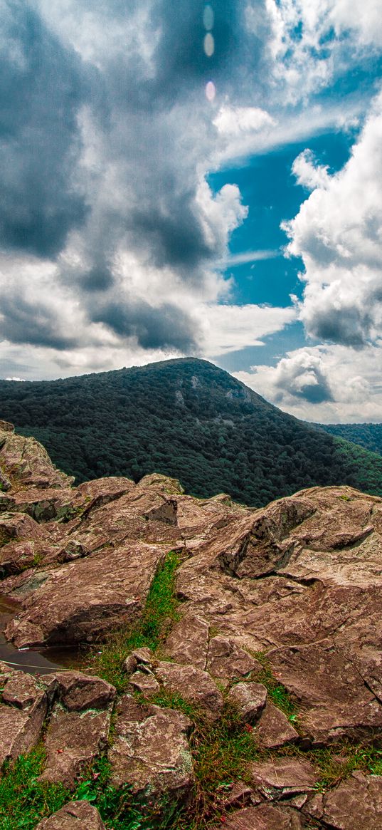 mountain, stones, peak, hawksbill mountain, shenandoah national park