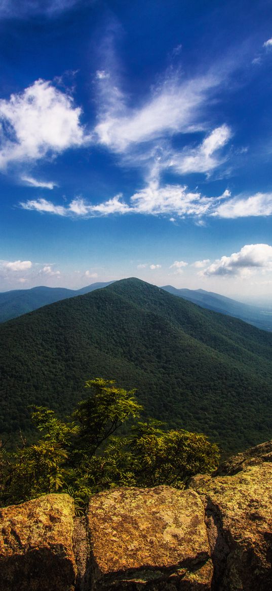 mountain, stones, top, mountain landscape, hawksbill mountain, shenandoah national park