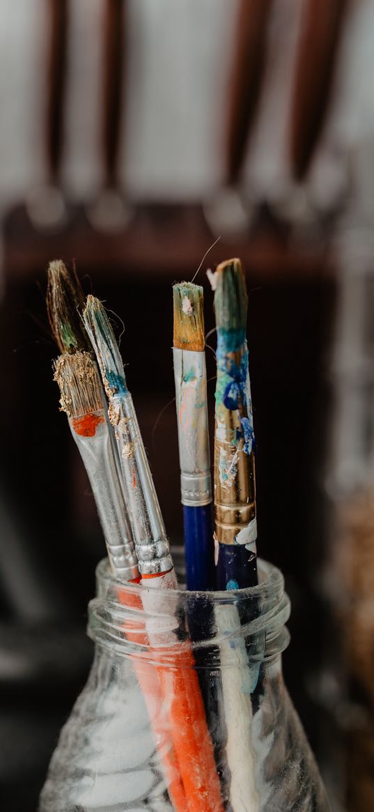 brushes, artistic, paints