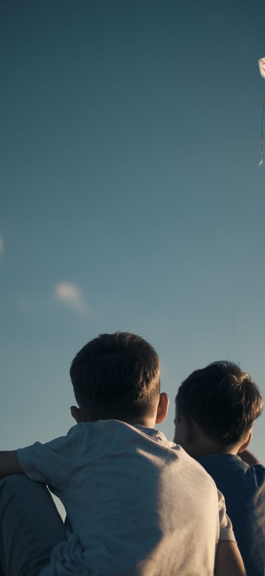 children, childhood, kite, sky