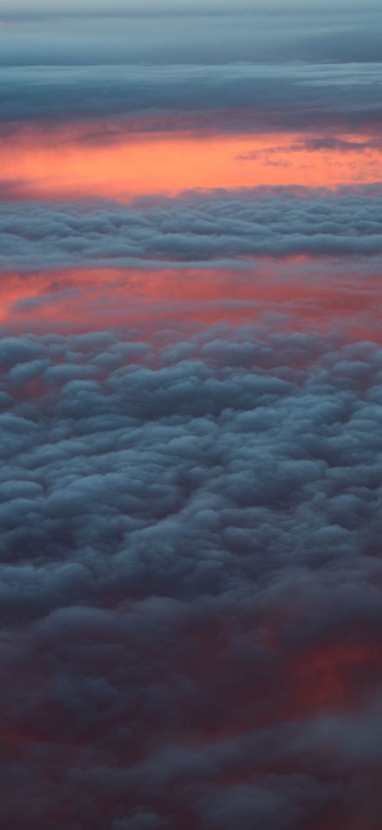 clouds, porous, sky, sunset, cloudy