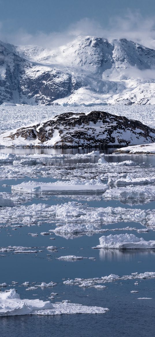 snow, ice, sea, greenland