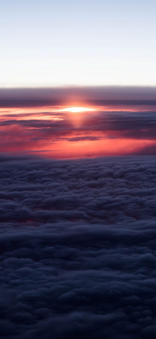 clouds, porous, sky, sunset, dark, overcast