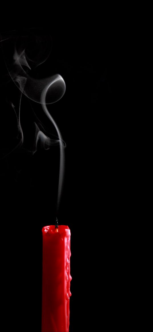 candle, smoke, wax, red black