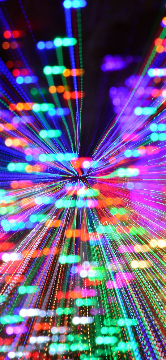 light art, neon, glare, bokeh, colorful