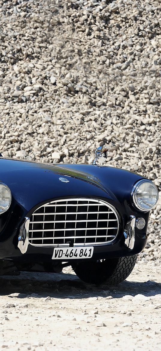 ac, aceca, 1954, red, retro, side view, style, stones, car