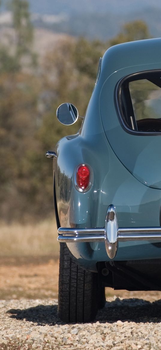 ac, aceca, 1954, blue, retro, back view, nature, car