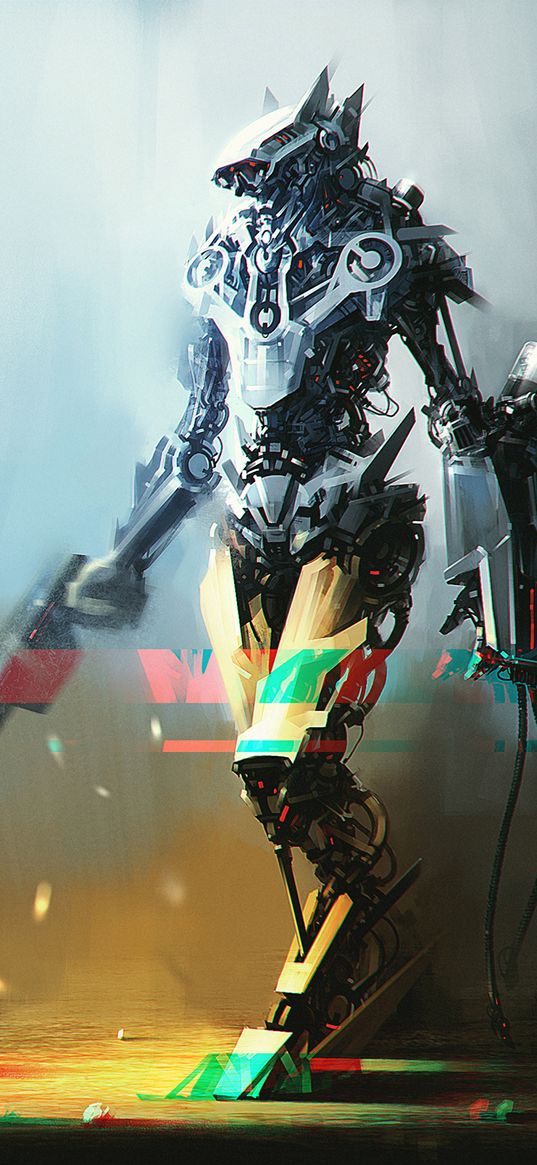 robot, cyborg, creature, art