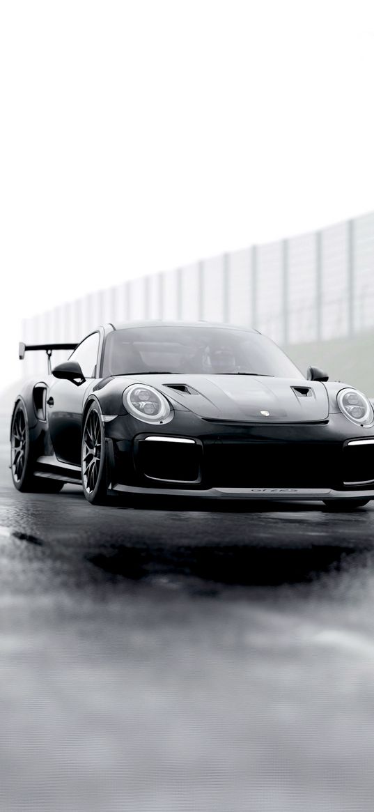 porsche, sports car, supercar, black, racing