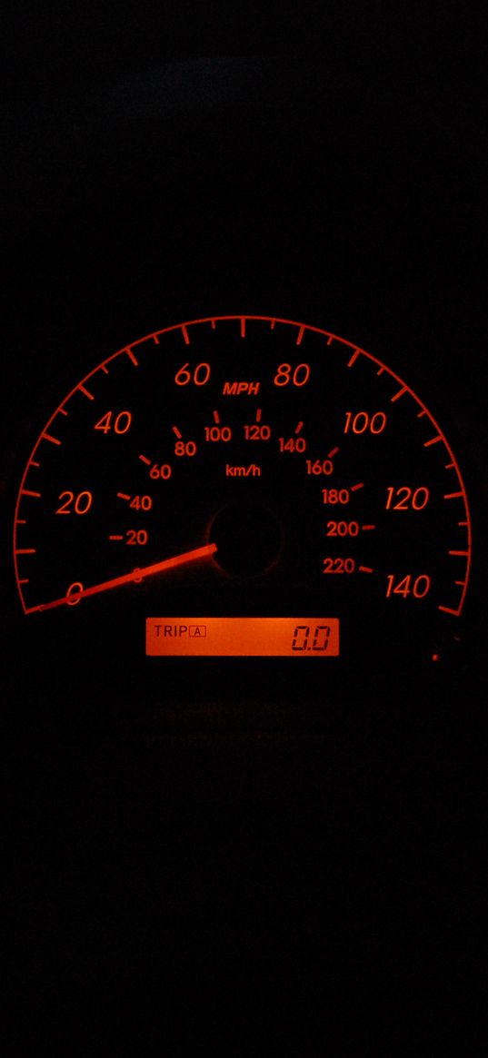 speedometer, backlight, arrow, numbers