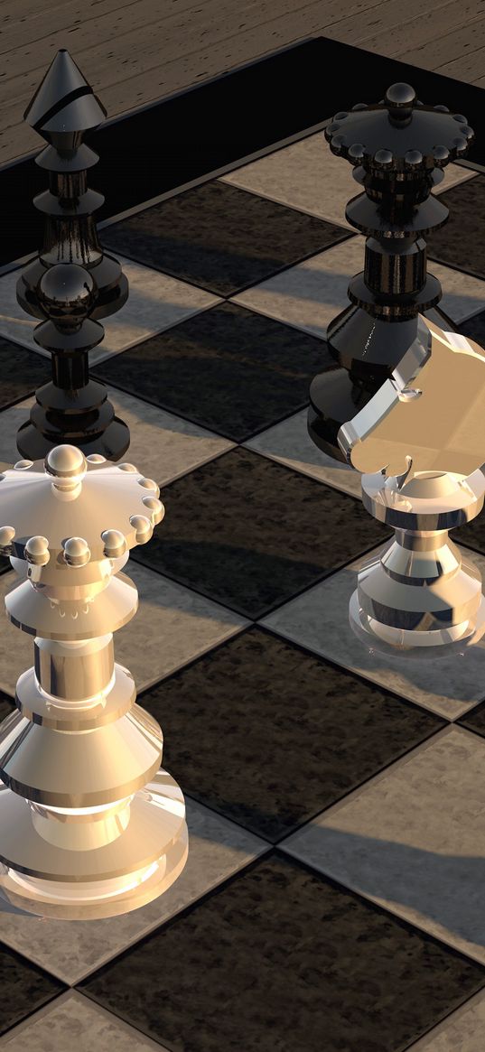 chess, chessboard, figures, 3d