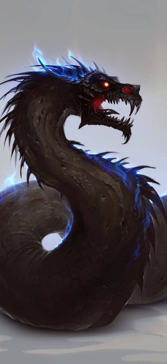 dragon, art, fantastic, grin